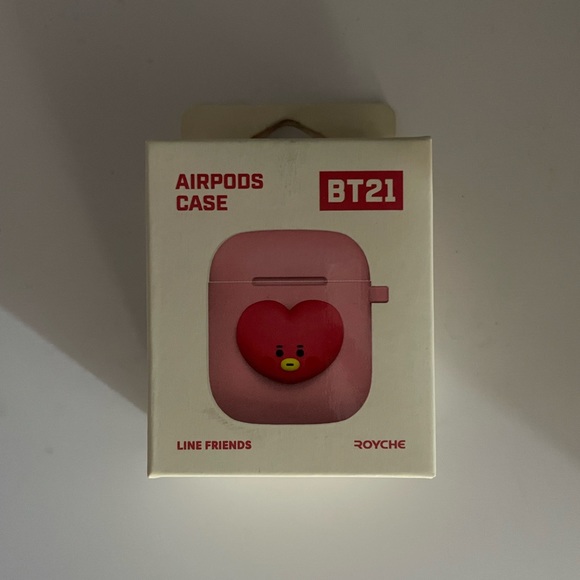 NIB BTS BT21 Line Friends V Tata Airpods Case - Picture 1 of 1